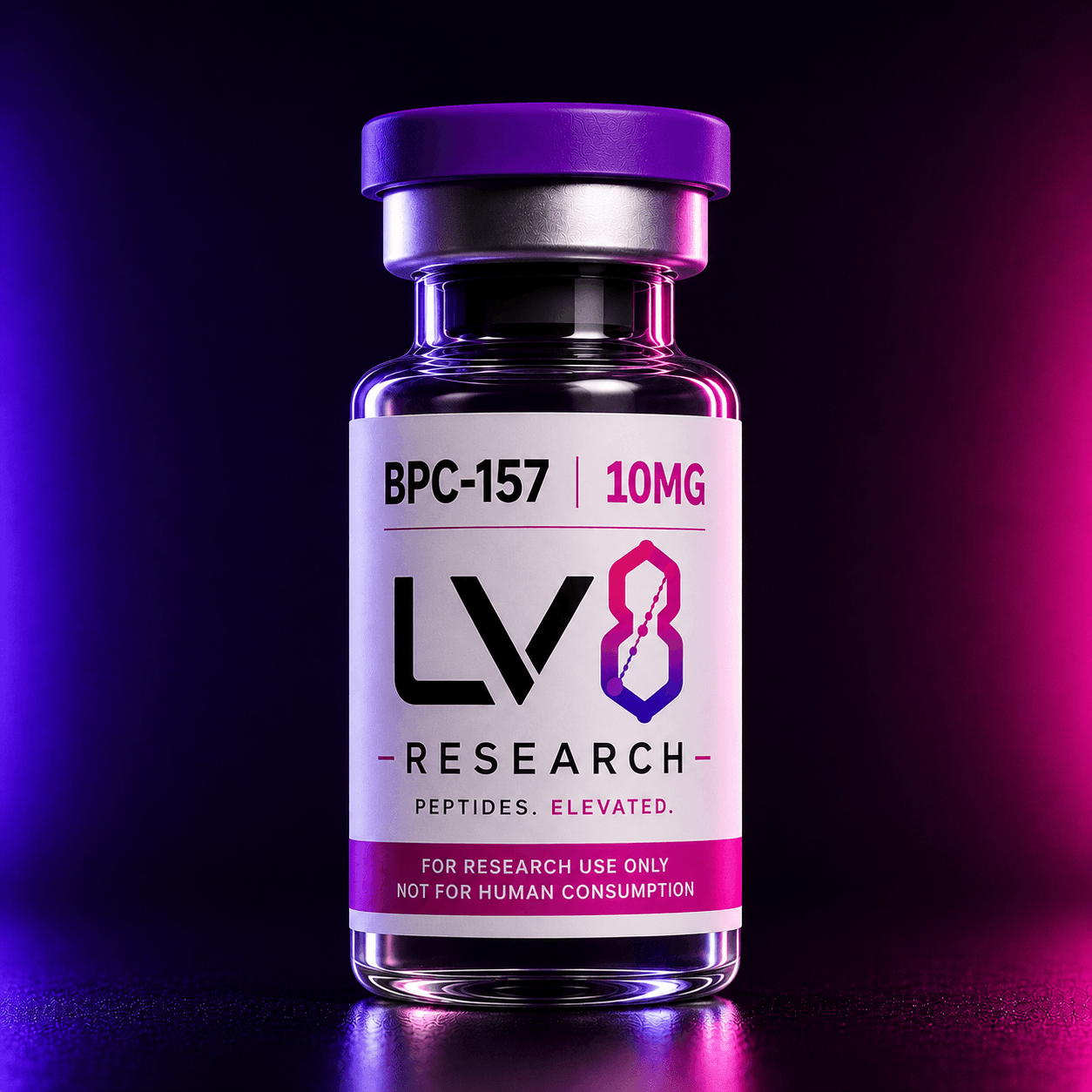 BPC-157 research vial — LV8